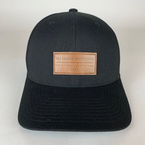 Travis Mathew Golf Mens Black 2024 Genesis Invitational Snapback Hat - Picture 2 of 5